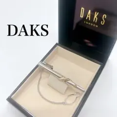 DAKS ダックス ネクタイピン タイバー シルバー×ゴールド ケース付 美品のサムネイル
