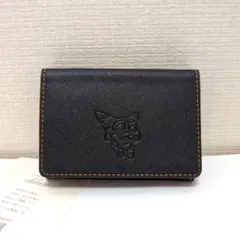 三つ折り財布 ブラック キャラクター型押し　ズートピア　ニック　ちはるのサムネイル