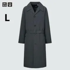 新品タグ付きUNIQLOユニクロ　トレンチコート　ダークグレー　L