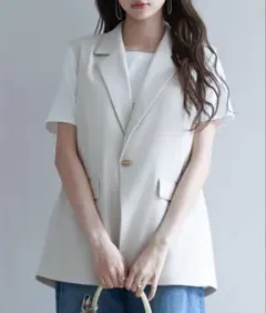 ホワイトショートスリーブジャケット