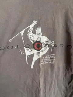 00s　ギルダン　スキー　両面プリントTシャツ　古着　ビンテージ