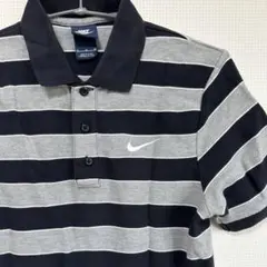 激安 NIKE ナイキ ボーダー ポロシャツ スウォッシュ 紺タグ ビンテージ