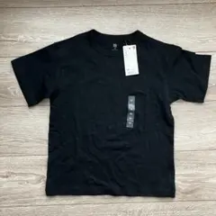 【難あり】130 ユニクロ　黒　Tシャツ　半袖のサムネイル
