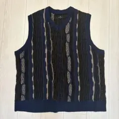 MONO'MART ケーブル編みニットベスト　古着