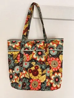 美品❣️Vera Bradley キルティング トート ブルーペイズリー柄 - メルカリ