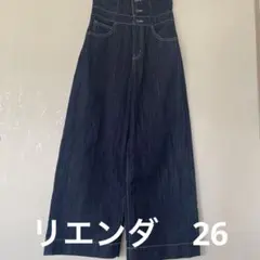 ハイウエスト ワイドデニムパンツ インディゴ リエンダのサムネイル