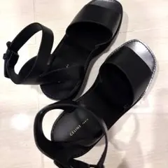 CELINE セリーヌ アンクルストラップ サンダル ブラック　フィービー期のサムネイル