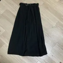 DIARN ブラックロングスカート ベルト付き