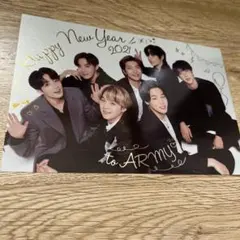 防弾少年団　バンタン　サイン　直筆　ポストカード 非売品！】BTS サイン入りポストカード7枚の通販 by みみみ's shop｜ラクマ