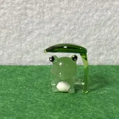 丸型カエル蓮の葉 ガラス細工 ミニチュア - メルカリ