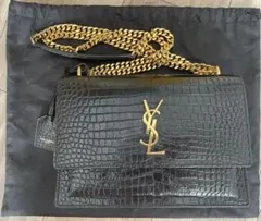SAINT LAURENT ブラックショルダーバッグ