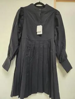 ブラック長袖ミニワンピース M GRL