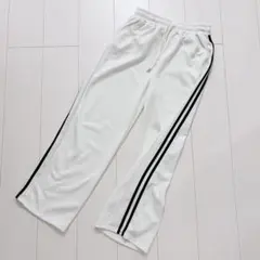 ホワイトアイボリー　ジャージパンツ