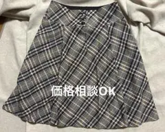 【価格相談OK】BURBERRY ブルーレーベル チェック フレアスカート 36