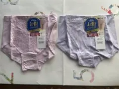 レース付きショーツ Mサイズ ピンク・ラベンダ2枚セット