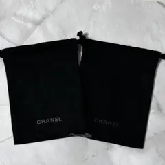 CHANEL シャネル 巾着 ポーチ ブラック ２枚