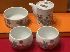 ◉セール！新品　有田焼 弥右エ門窯　香泉作　4個セット　湯呑み　醤油差し　小鉢