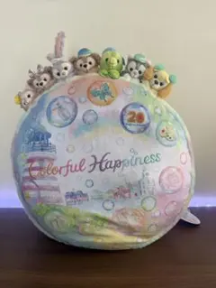 ディズニー ダッフィー＆フレンズ カラフルハピネス クッション