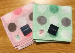 BURBERRY ドット柄タオルハンカチ 2色セット