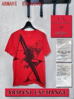 ARMANI EXCHANGE グラフィックTシャツ XS レッド