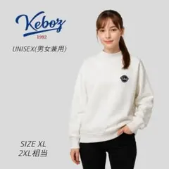 keboz スウェット 白 KEBOZ トレーナー スウェット BB LOGO HALF ZIP SWEAT PULLOVER