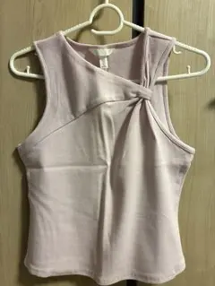 H&M タンクトップ　リボン　ピンク