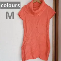 海外古着【colours 】半袖ニットワンピース Mサイズ　大人可愛い一点もの
