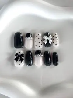 【現品】ネイルチップ ウィッシュコア フレンチガーリー バレエコア 地雷 量産型