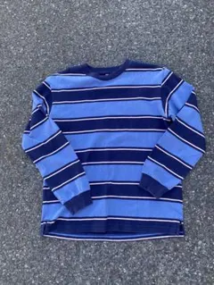 00s OLD UNIQLO ボーダーロンTネイビー✖️ピンクarchive