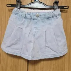 デニムプリーツスカパン　90cm　ライト ピンク