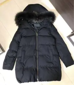 極美品 anySiS ダウンジャケット フォックスファー ダウン90% 濃紺 2 