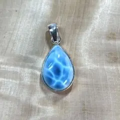 高品質　ラリマー　ペンダント　ネックレス　silver925 3-44