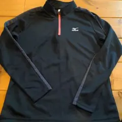 Mizuno ハーフジップシャツ M 黒