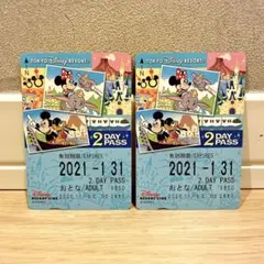 【使用済み期限切れ】リゾートライン フリーきっぷ ディズニーリゾート 2枚セット