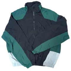 WEGO ナイロンジャケット M ネイビー/グリーン/ホワイト
