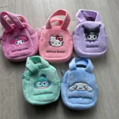 サンリオキャラクターズ ミニバッグ型ポーチ　全5種　コンプリート