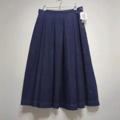 ★新品 日本製 MADEMOISELLE NONNON デニム フレア スカート