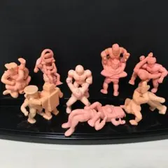 キン消し　決め技パック　8体セット①　肌色　当時物　キン肉マン消しゴム　キンケシ