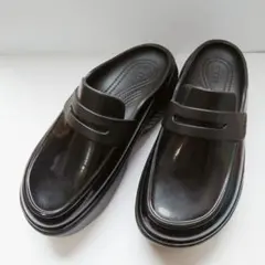 【超美品】crocs クロックス STOMP LOAFER ハイシャイン23cm