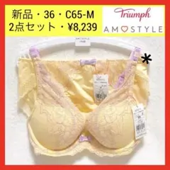 36 トリンプ シグネチャーレース ホープブラ ブラ＆ショーツセット C65