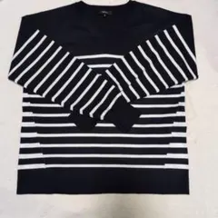 COMME CA ISM ストライプ長袖セーター