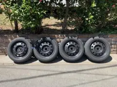 ②145/80R13中古夏タイヤホイールセット 【バラ売り不可2本梱包4本売り