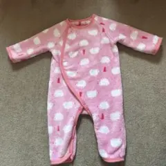 美品　新生児用　あったかロンパース　フリース素材　60-70cm 6-9kg