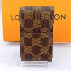 【美品】ルイヴィトン ダミエ エテュイ シガレットケース エベヌ 電子タバコ
