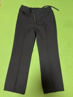 黒 スラックス ゴムウエスト ポケット付き