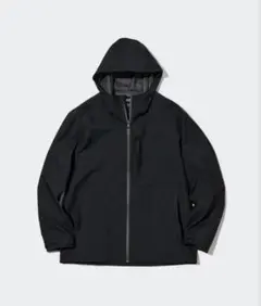 ユニクロ　UNIQLO ブロックテックパーカー　XL 黒