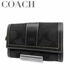 COACH コーチ 長財布 8.137 シグネチャー ブラック キャンバス