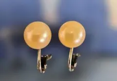 パール クリップ式イヤリング