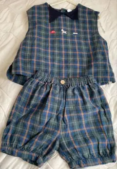 【コトリ】キッズチェック柄 セットアップ 110cm