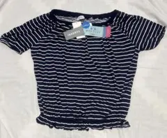 CLOSSI 涼感素材 T恤 藍色/白色條紋 全新 吊牌在
